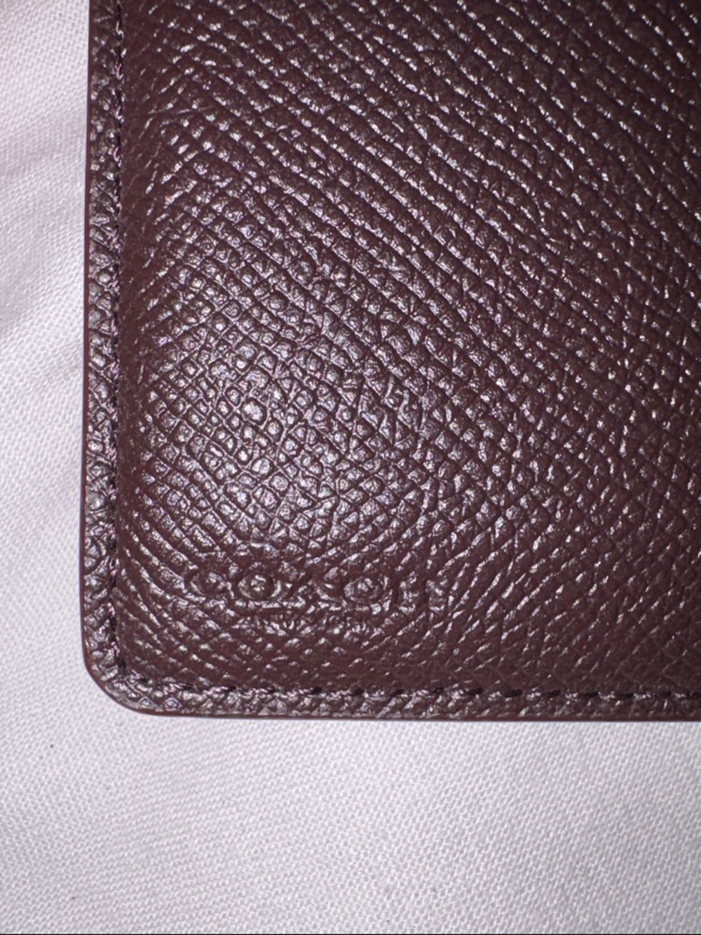 Coach Crossgrain Leather Medium Corner Zip Wallet Style - Picture 3 of 6